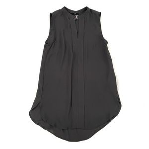 H&M Grey Keyhole Sleeveless Tunic Top